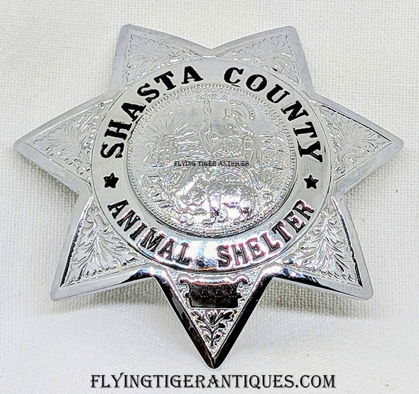 1970’s – 1980’s Shasta County California Animal Shelter Badge