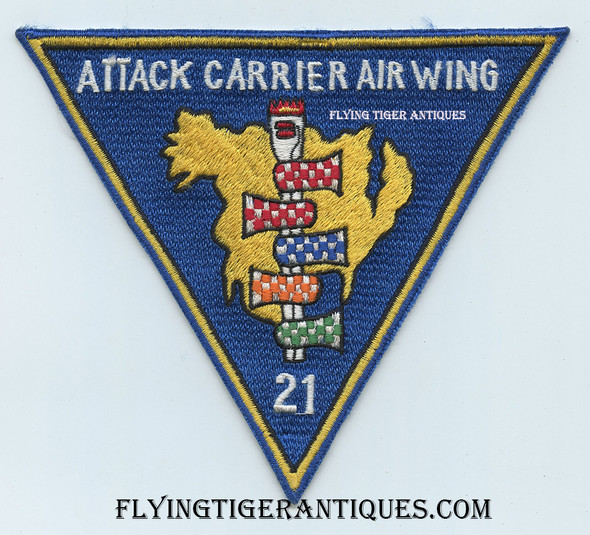 Minty 1960’s USN Attack Carrier Air Wing 21 VACW-21 Large Japanese Made Jacket Patch