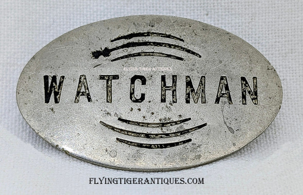 Great Old 1880’s – 1890’s New England Oval Watchman Badge by S. m Spencer of Boston