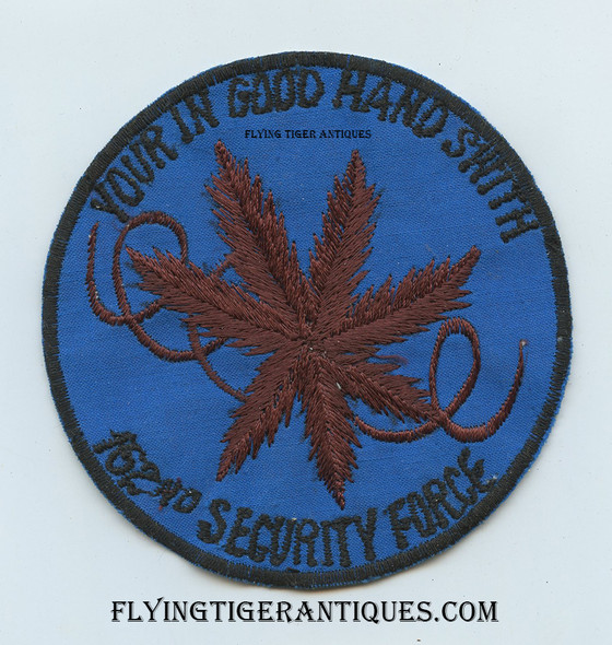 Circa 1970 162nd Security Force USAF Pocket Patch RVN Made in Danang by Cheep Charie