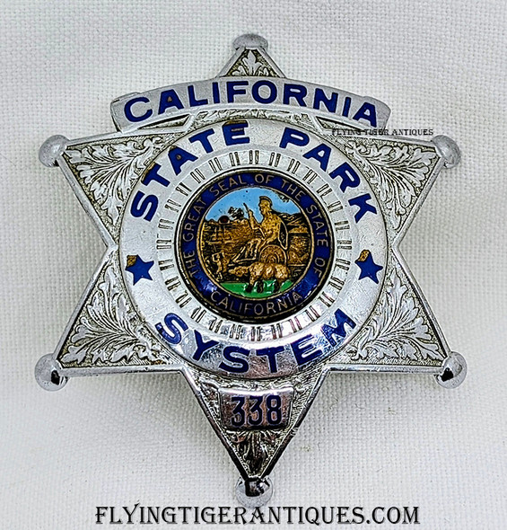 Scarce 1970’s California State Park System Ranger Badge # 338 by Ed Jones