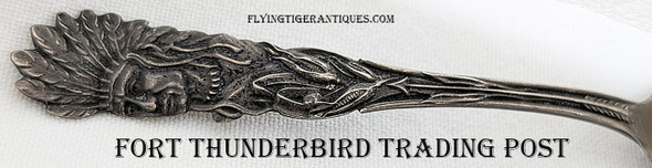 Beautiful circa 1900’s – 1910’s Sterling 1Silver Indian Chief Teaspoon by Fessenden & Co of Rhode Island