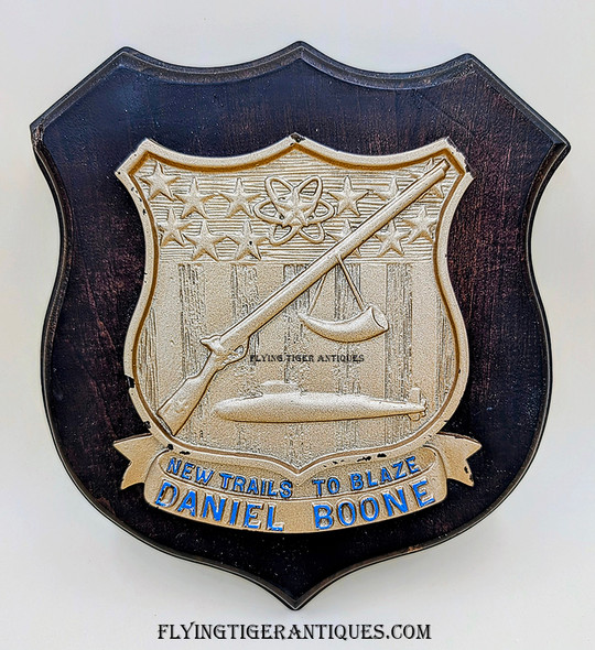 1960’s USN Nuclear Submarine US Daniel Boone SSBN-629 Commemorative Plaque
