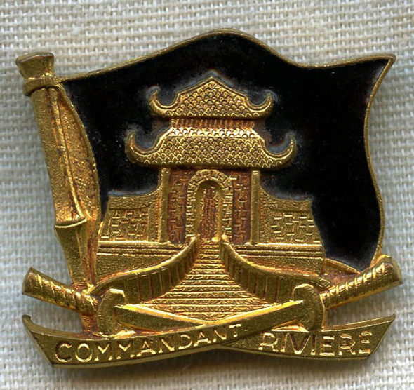 1962 French Naval Badge for the Frigate/Badge Navale Pour l'Aviso-Escorteur "Commandant Rivière"