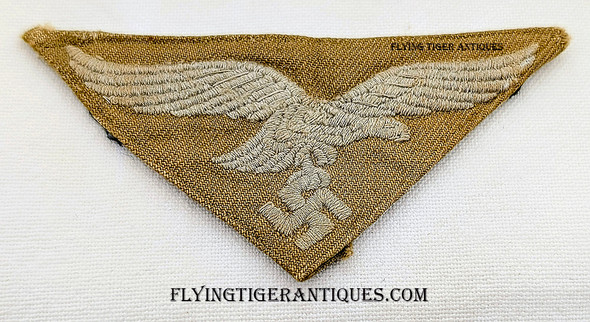 Early 1940’s WWII Luftwaffe Afrika Korps Enlisted Man Triangle Cotton Breast Eagle