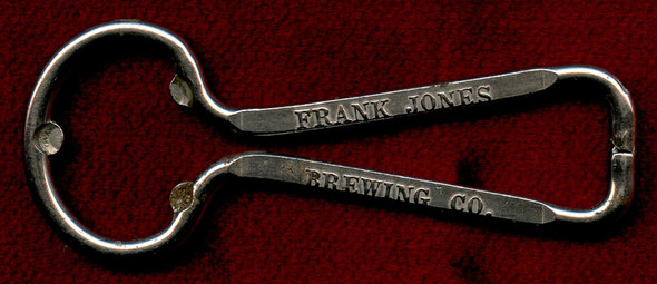 Pre-Prohibition Frank Jones Brewing Co. Advertising Bottle Opener from Portsmouth, NH
