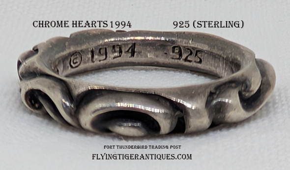 Awesome 1994 Chrome Hearts DEEP Scrollwork Ring Size 7.75