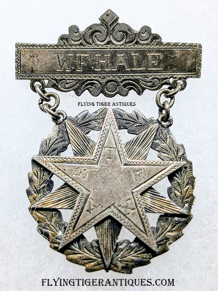 Wonderful 1900’s Belton Texas City Marshal Silver Suspension Badge of City Marshal W.F. Hale