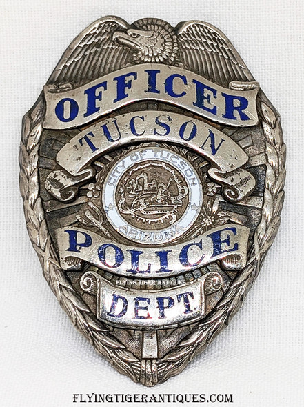 Nice 1960’s Tucson Arizona Pollice Officer Badge # 420 by LAS&SCO