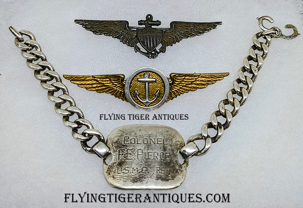 Banana Wars-WWII Grouping of USMC Observer Colonel Francis Edwin Pierce with Nicaraguan Made Observer Wing!
