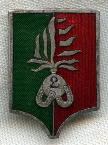 1960s-70s RESTRIKE of French Foreign Legion 2nd Regiment Mounted Infantry (2° REI Cie Montée) Badge