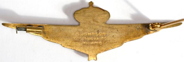 Italian Air Force 1930s Observer Wing S. Johnson Milano