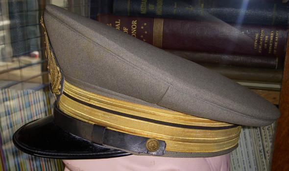 WWII Italian Fascist Militia (MVSN) "Blackshirts" MajorÕs Service Dress Uniform Visor Hat