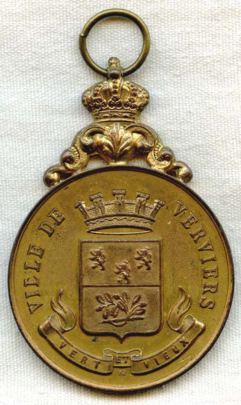 BEING RESEARCHED 1898 Belgian Postal Badge/Facteurs des Postes de Verviers NOT FOR SALE UNTIL IDed