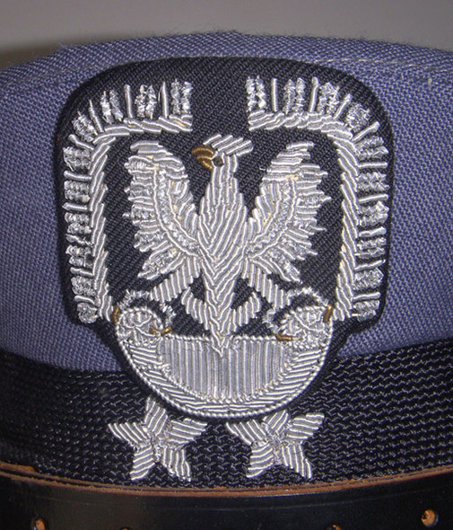 Great 1960s Cold War Era Polish AF Lt. Colonel Visor Hat with Many Bullion Details