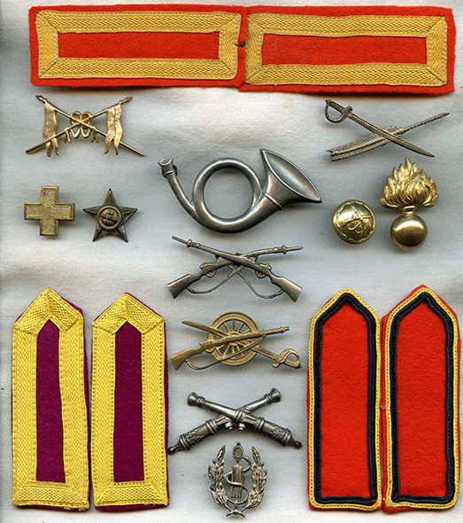 Rare Lot of 1930s Portuguese Military Insignia Collected by US Artist Walt Kuhn