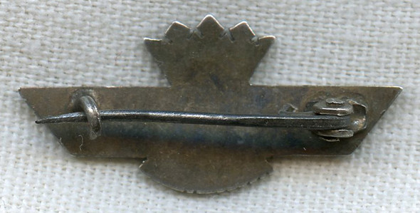 1938-1939 Spanish Civil War Nationalist Air Force Lapel Wing in Gilt Spanish Silver