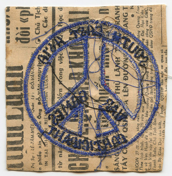 Cool Saigon-Made Vietnam War South East Asia War Games Participant Peace Sign Novelty Patch