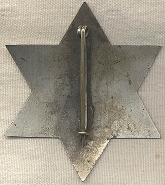 1880s - 1890s Old West Large Stock Police 6-Point Star Badge