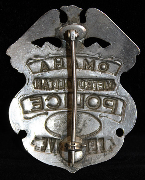 Great circa 1900's - 1910's Omaha, Nebraska Metropolitan Police Detective Badge #8