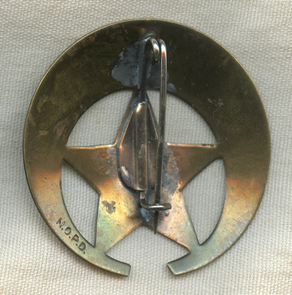 Rare Low #'d 1960s - 1970s New Orleans Louisiana Police Major Badge with N.O.P.D. Mark