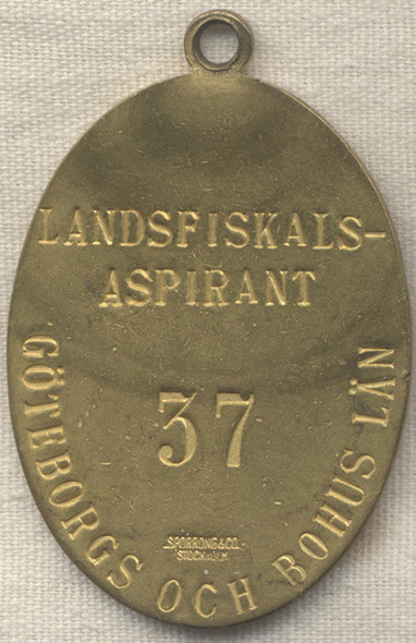 Older Swedish Land Customs Police Disc
