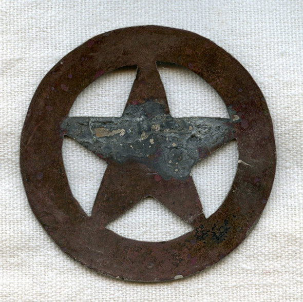 Fabulous 1880s Handmade Utah County, Utah Deputy Sheriff Excavated Circle Star