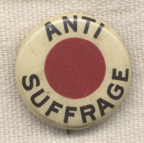Rare Vintage 1910's - 20's Anti-Suffrage Celluloid Pin