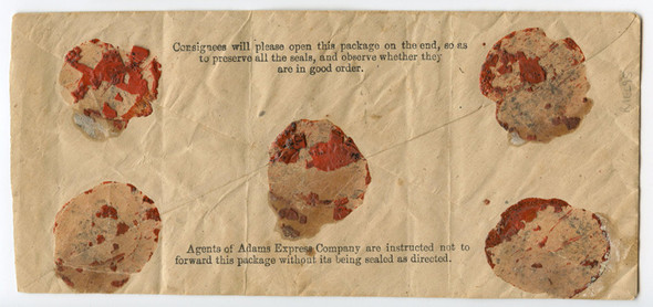 Civil War Soldier's Package Envelope Sent by Adams Express Company of City Point, Virginia