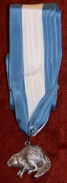 Mid-1960s Type SB4C Boy Scouts (BSA) Silver Beaver Award with Box & Instructions