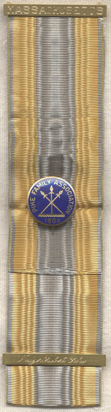 14 Karat Gold Pike Family Association Membership Badge with Ancestor Bar