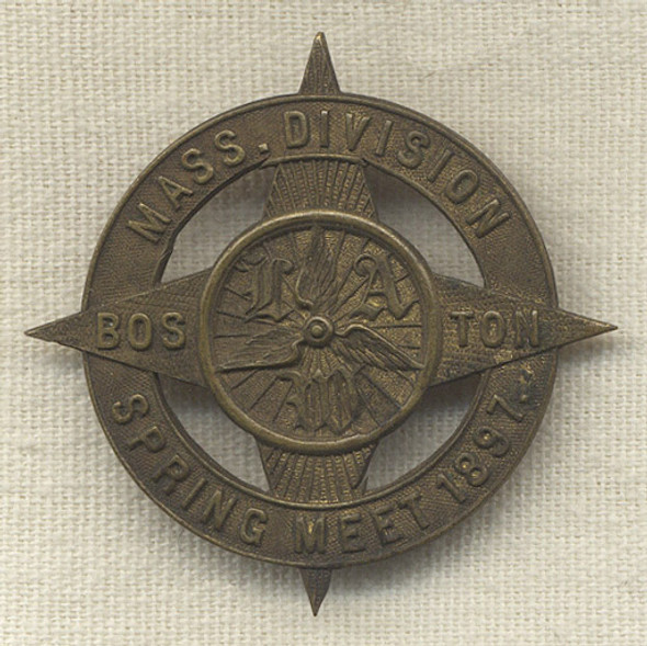 1897 Boston, MA League of American Wheelmen Spring Meet Badge