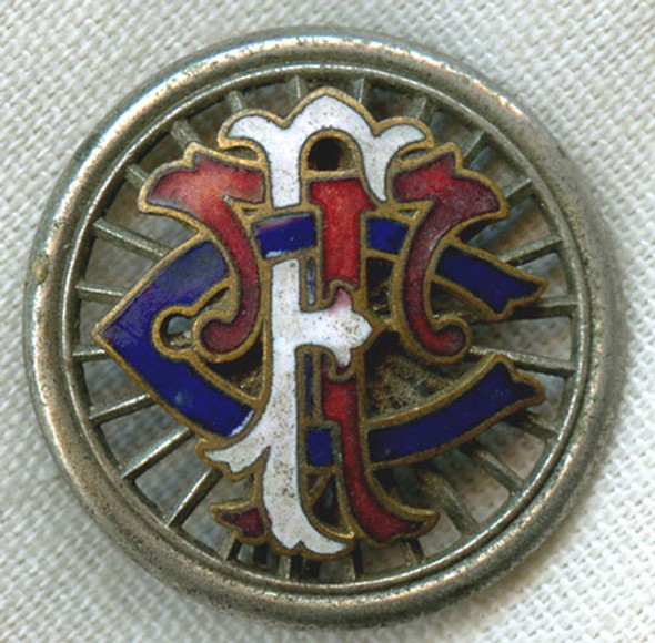 Circa 1910s Touring Club of France (TCF) Bicycling/Tourism Association Member Badge