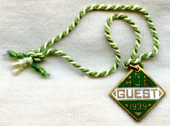 1939 New Hampshire Jockey Club (NHJC) Guest Badge for Race Access