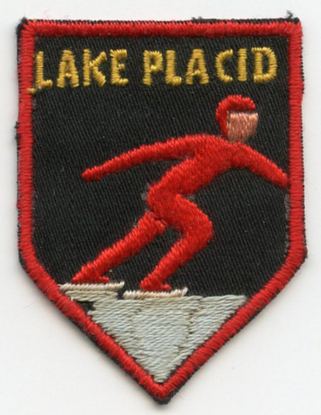 Vintage 1920s-1930s Lake Placid, New York Speed Skating Patch