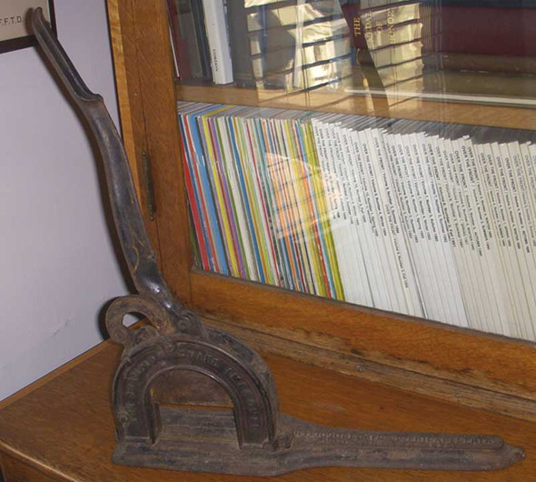 Great Old Cast Iron Tobacco Cutter "Champion Knife Improved" Patented 1875