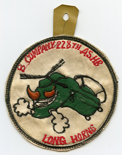 Rare Ca 1968 Nam Made Pocket Hanger for B Company, 228th ASHB, Attached to 1st Cavary Div, US Army