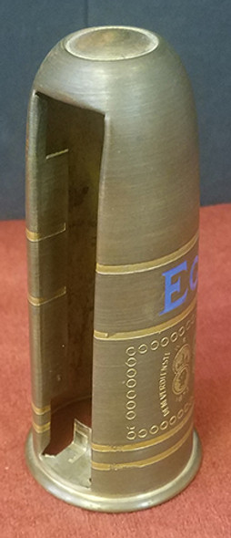 Scarce Ca 1900 Hohner Echophone Harmonica Amplifying Horn in Etched & Painted Brass