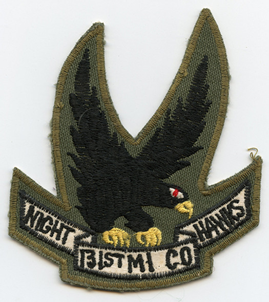 Scarce Ca 1971 US Army ASA 131st Military Intelligence Co Night Hawks Pocket Patch