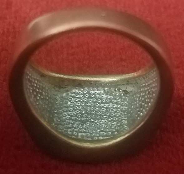 Cool Vietnam War Vintage USN CPO Ring in Rhodium Plated Copper (Salty Look!)