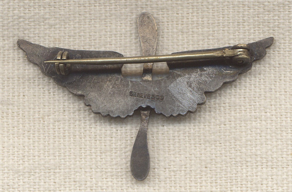 US Air Service Officer Shirt Size Collar Insignia by Shreve & Company