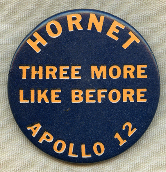 Great 1969 USS Hornet CVS-12 Apollo 12 Recovery Ship Celluloid Made in Hawaii