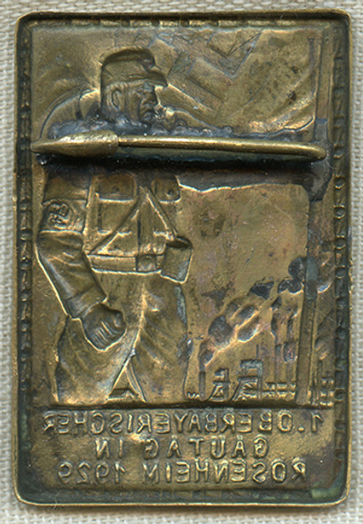 Extremely Rare 1929 NSDAP Tinnie from the 1st Gautag in Rosenheim, Bavaria