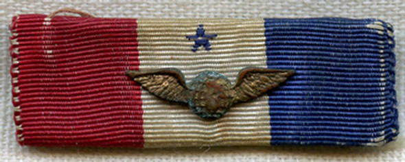 WWI US Air Service (USAS) Service Ribbon with Winged Globe