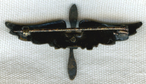 WWI US Air Service (USAS) Officer Collar Insignia French-Made