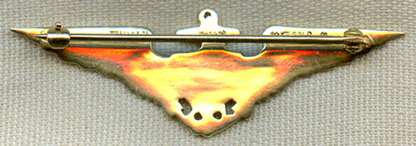 Rare 1920's-30's US Navy Mess Dress Pilot Wing in 14K Gold by Tiffany & Co