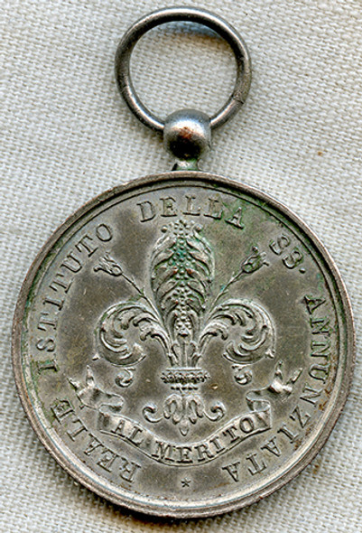 Beautiful Ca 1910 Italian Medal from the Institute of the Most Holy Annunciation