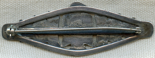 Lovely Vintage 1940's Native American Turquoise & Silver Thunderbird Brooch