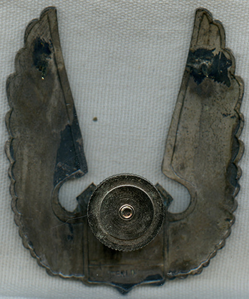 Rare Mid 1960's 2nd Issue Large Size Air America Pilot Hat Badge in Sterling