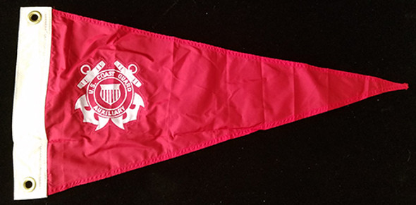 Cool Vintage 1960's USCG Auxiliary Flotilla Vice Commander Boat Pennant Size 3